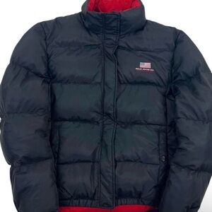 Vintage Ralph Lauren Black and Red Puffer Jacket